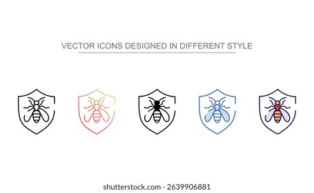 Pest Shield icon design with white background stock illustration