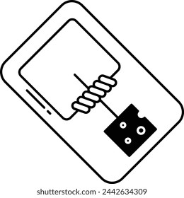 pest trap glyph and line vector illustration