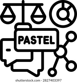 PESTEL Analysis Outline minimalist Icon