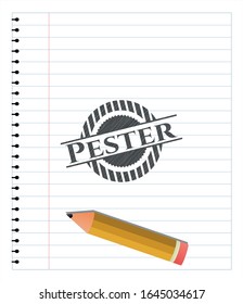 Pester draw (pencil strokes). Vector Illustration. Detailed.