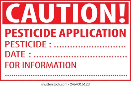 Pesticide application information notice vector
