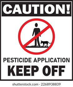 Pesticide application warning sign, pesticide applied to this field sign vector eps svg
