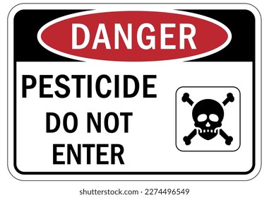 Pesticide chemical hazard sign and labels