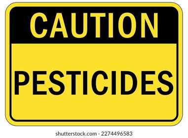 Pesticide chemical hazard sign and labels