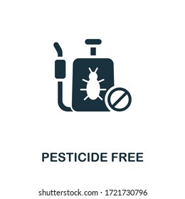 Pesticide Free icon from organic farming collection. Simple line Pesticide Free icon for templates, web design and infographics