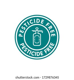 Pesticide Free Logo Design Template Illustration. This Is Suitable Product Label