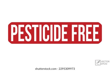 Pesticide Free Red Rubber Stamp vector design.