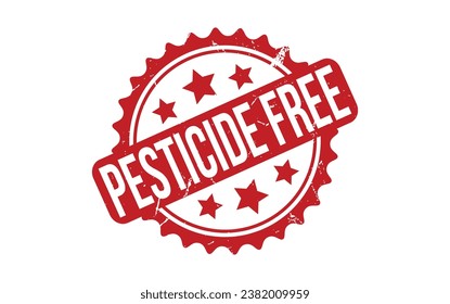 Pesticide Free Rubber Stamp Seal Vector