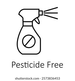 Pesticide Free. Symbol representing sustainable farming and toxin-free practices.