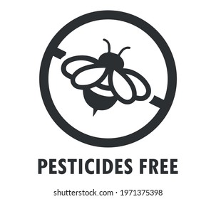 Pesticide free white background, vector illustration
