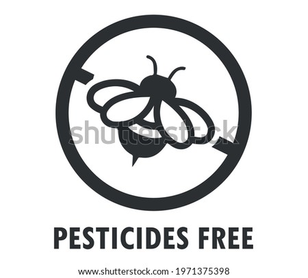 Pesticide free white background, vector illustration
