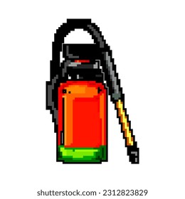 pesticide garden sprayer game pixel art retro vector. bit pesticide garden sprayer. old vintage illustration