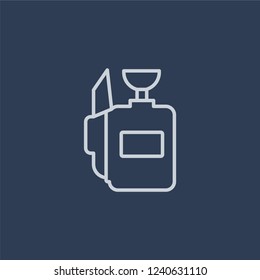 Pesticide icon. Pesticide linear design concept from Agriculture, Farming and Gardening collection. Simple element vector illustration on dark blue background.