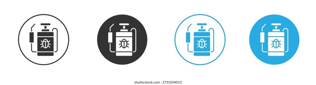 Pesticide icon set. Black solid flat doodle graphic design set