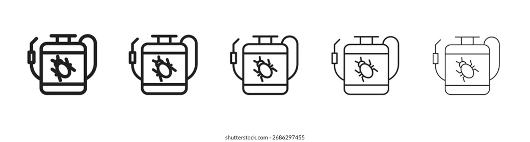 Conjunto de Vector simple de icono de pesticida. Ilustración gráfica