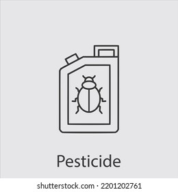 pesticide icon vector icon.Editable stroke.linear style sign for use web design and mobile apps,logo.Symbol illustration.Pixel vector graphics - Vector
