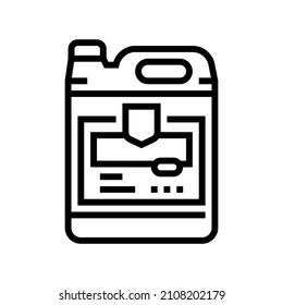 pesticide liquid canister line icon vector. pesticide liquid canister sign. isolated contour symbol black illustration