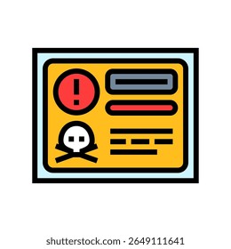 pesticide poisoning warning color icon vector. pesticide poisoning warning sign. isolated symbol illustration