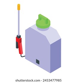 Pesticide sprayer farm icon isometric vector. Chemical spray. Pest pressure