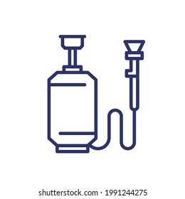 pesticide sprayer, insecticide line icon