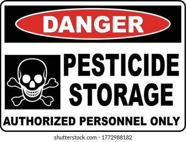 Pesticide Storage Authorized Only Sign