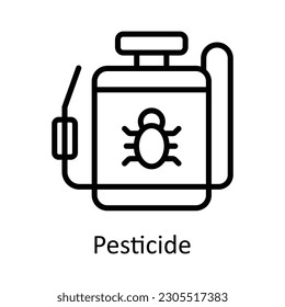 Pesticide  vector    outline Icon Design illustration. Agriculture  Symbol on White background EPS 10 File