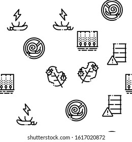 Pesticides Chemical Seamless Pattern Vector Thin Line. Illustrations