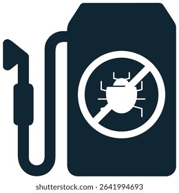 Pesticides icon vector depicting chemical use for crop protection. Ideal for illustrating pest control, disease prevention, and agricultural chemical applications for healthy plants.