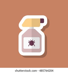 Pesticides icon , Vector flat long shadow design.