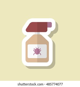Pesticides icon , Vector flat long shadow design.
