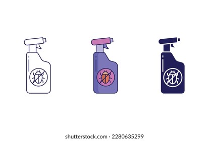 pesticides line and solid vector icons