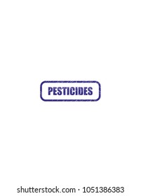Pesticides rectangular stamp