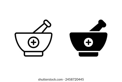 Vector de mortero y mano de mortero