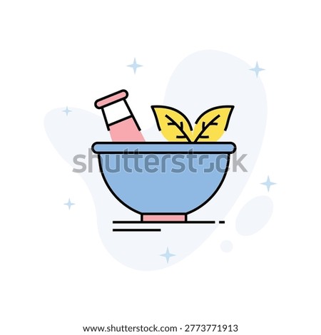 Pestle Mortar Vector Fill outline Icons Eps 10 File