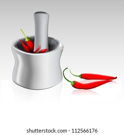 Pestle with pepper eps10
