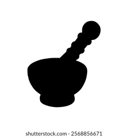Pestle silhouette icon vector design.
