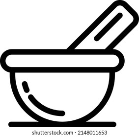 imagen de almirez Vector en un fondo transparente.Símbolos de calidad premium.Icono de vector de línea delgada para diseño de concepto y gráfico.