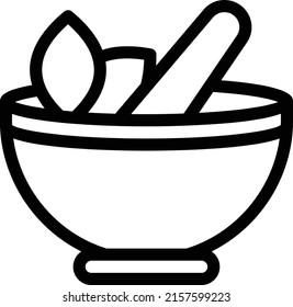 imagen de almirez Vector en un fondo transparente. Símbolos de calidad superior. Iconos vectoriales de línea delgada para el diseño de conceptos y gráficos.