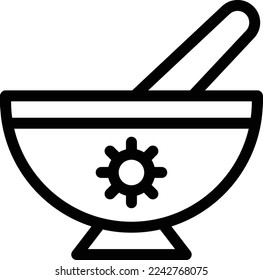 pestle Vector illustration on a transparent background. Premium quality symmbols. Thin line vector icons for concept and graphic design.