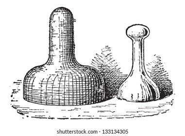 Pestle, vintage engraved illustration. Dictionary of Words and Things - Larive and Fleury - 1895