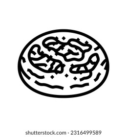 pesto bun food meal line icon vector. pesto bun food meal sign. isolated contour symbol black illustration