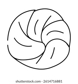 pesto bun food meal line icon vector. pesto bun food meal sign. isolated contour symbol black illustration