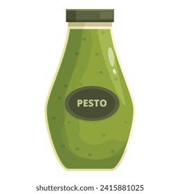 Pesto green aromatic dish icon cartoon vector. Arts mixed italian. Fromage creation