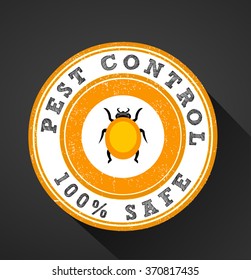 pests icon, pest control 100% safe graphic flat design - vector eps10