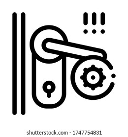 pests in keyhole icon vector. pests in keyhole sign. isolated contour symbol illustration