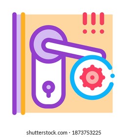 plagas en el vector de iconos de agujeros de claves. plagas en el signo del ojo de cerradura. ilustración de símbolo de color