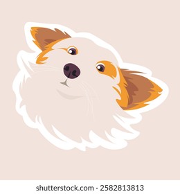 A cute dog. Pet adoption, animal shelter and veterinary clinic. Vector flat illustration