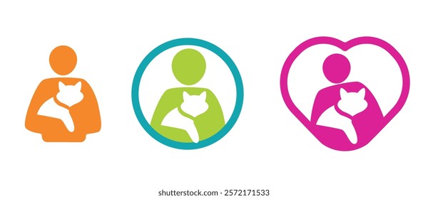 pet adoption cat dog care animal shelter puppy icon illustration graphic pet care symbol logo