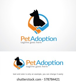 Pet Adoption Logo Template Design Vector