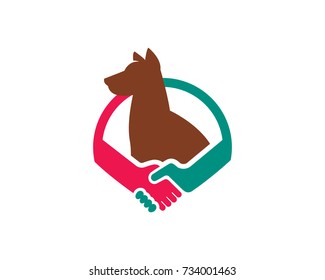 Pet Adoption Logo Template Design Vector, Emblem, Design Concept, Creative Symbol, Icon